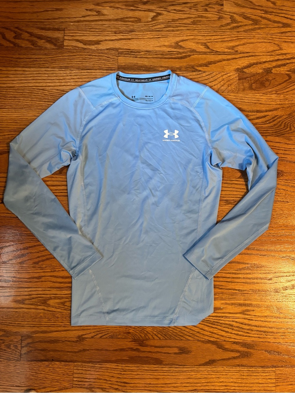 Under Armour HeatGear Compression Long Sleeve Base Layer Shirt Blue Men's M